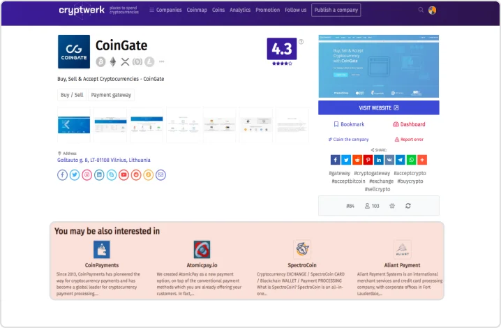 Premium listing on Cryptwerk