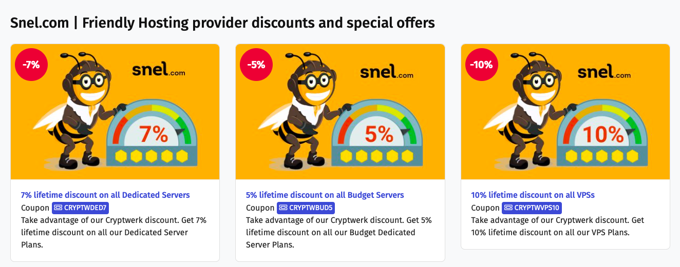 Extended features for companies publishing discounts and bonuses